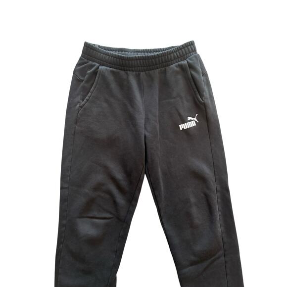 PUMA STRAIGHT LEG BLACK SWEATPANTS SIZE MEDIUM - Picture 2 of 7